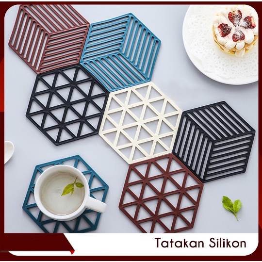 ❤ IJN ❤ Tatakan Gelas Piring Mangkok Alas Panci Anti Panas Bahan Silikon Anti Slip Bagus Murah Premium