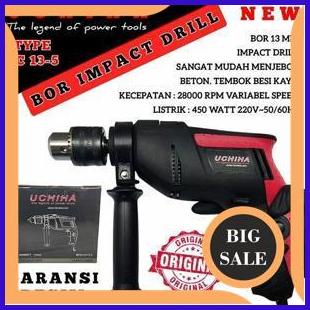 accessories mesin bor impec drill UCHIHA Japan 13 mm bolak balik untuk kerja berat ori 2ZJN23