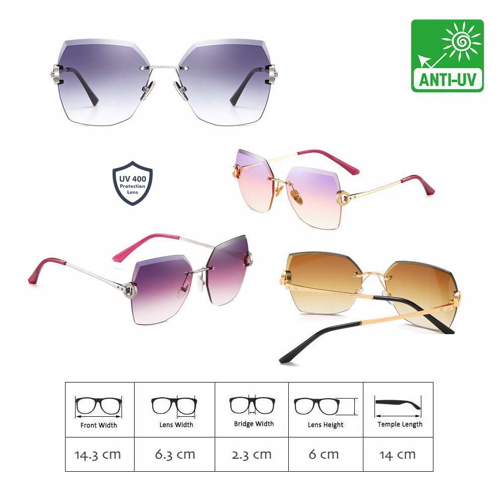 Kacamata UV400 - Anti Radiasi - Sunglasses Wanita Korea - HM8148 ( Group Solo ) D