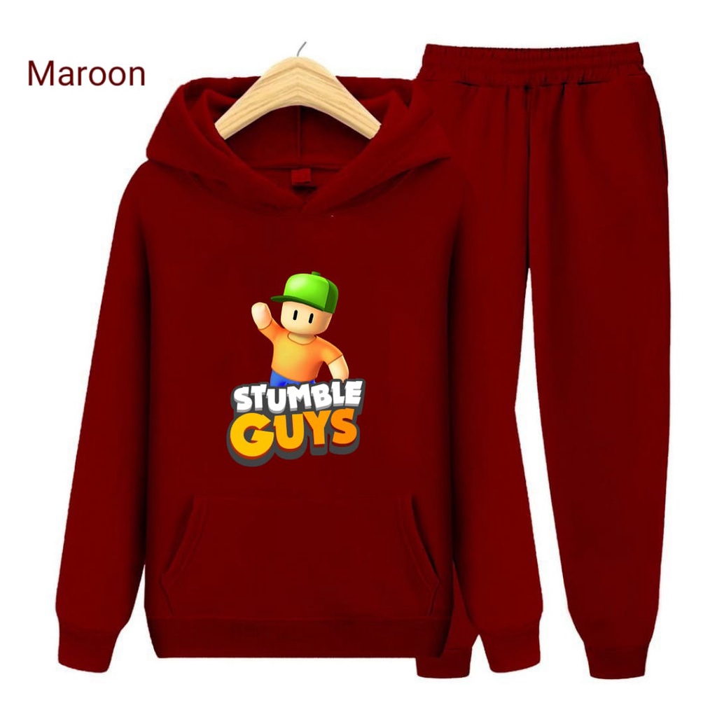 Hzl_outfit Setelan Sweater Anak Hello Stumble/ Setelan Hoodie Anak Anak S.M.XL