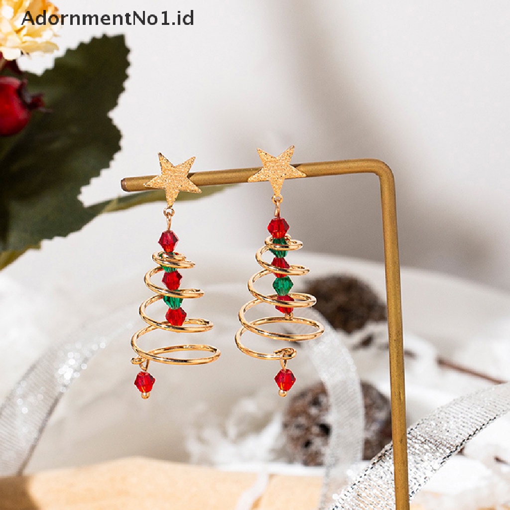 [AdornmentNo1] Statement Anting Pohon Natal Untuk Wanita Santa Claus Snowman Drop Earrings Perhiasan Gadis Hadiah Natal [ID]