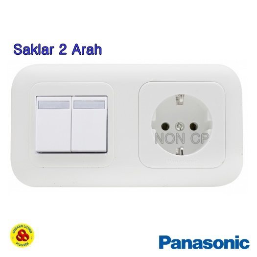 Panasonic Stop Kontak Non CP + Saklar Hotel 2 Gang WEJP11312 WEJ5532