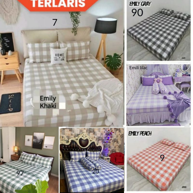 SPREI KARET SET 120*200*10 dan 120*200*10   &amp;  SARUNG KASUR RESLETING 120*200 *15