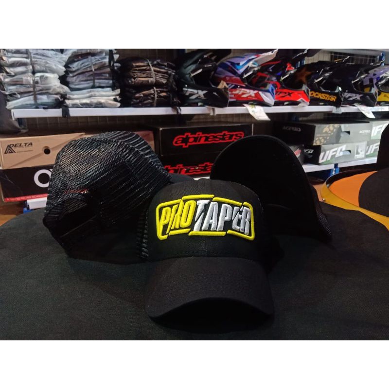 TOPI SNAPBACK PROTAPER HITAM PRIA WANITA TRUCKER JARING CEWEK COWOK DISTRO KEREN ORIGINAL IMPORT UNI