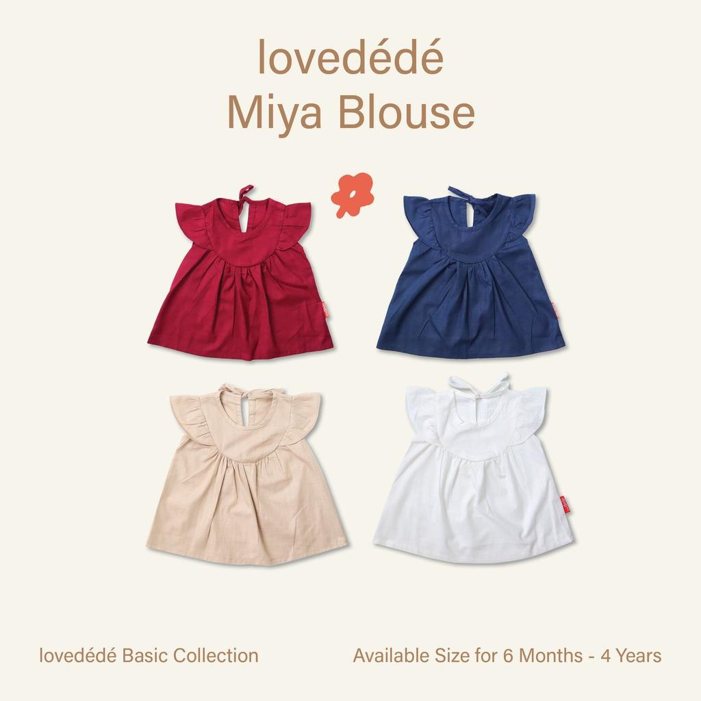 Linen Mewah Baju Atasan Blouse Miya Pergi Lucu Fashion Anak Bayi Perempuan Cewek Terlaris Lucu Murah