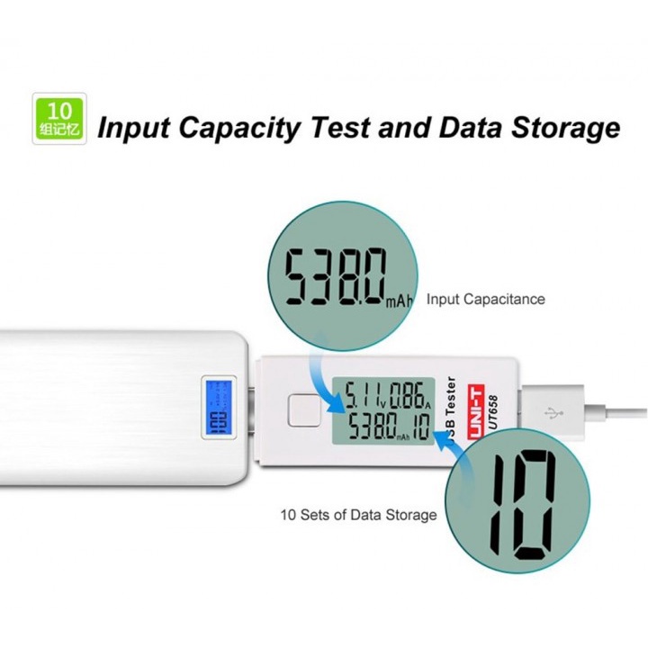 15 UNI-T UT658 - Digital LCD Portable Mini USB Tester - 9V Max