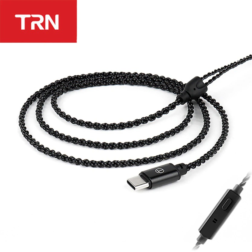 TRN A6 Type C Earphones Cable Upgraded Silver Plated With Mic for TRN MT1 VX BA15 KZ ZS10/ZSX/ZSN PR