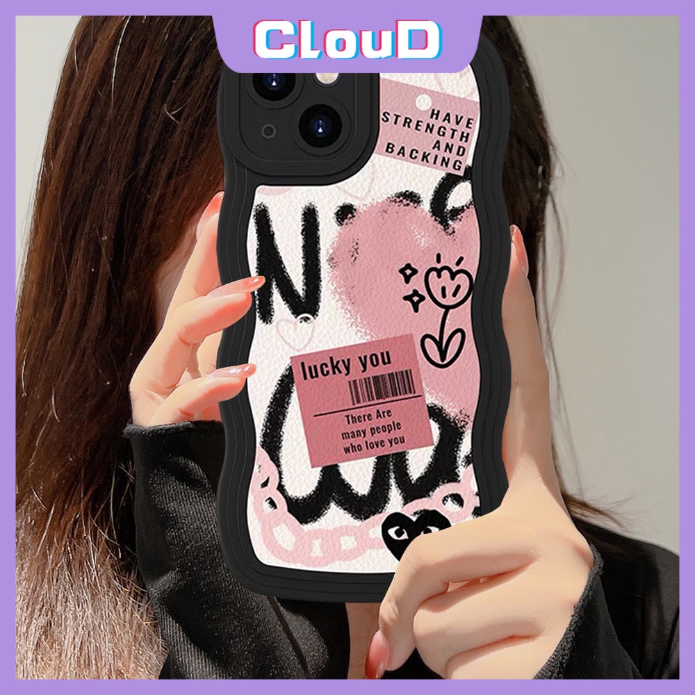 Comme des Garcons Graffiti Case Samsung A14 A04s A03s A13 A04 A23 A11 A04E A30s A22 A50s A31 A20 A12 A52 A32 A53 A21s A50 A52s A33 A51 M32 A02s Love Hati Lembut Tpu Wavy Edge Cover