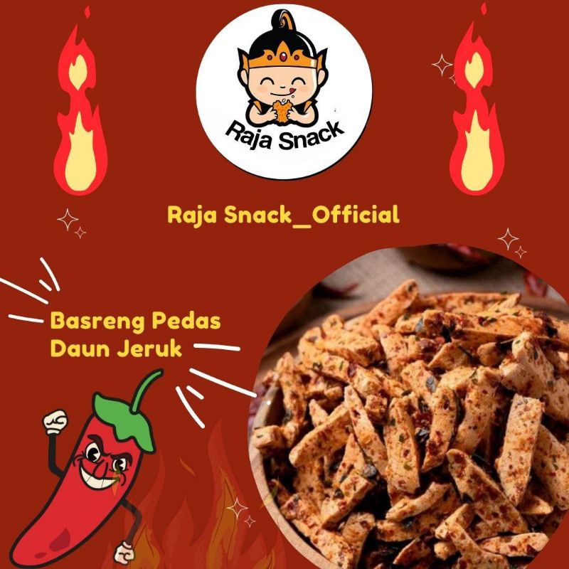 

basreng 50gram/basreng pedas/ kripik pedas/ basrebg pedas daun jeruk/ cemilan/ cemilan pedas/ basrengbumbu melimpah/kerupuk pedas