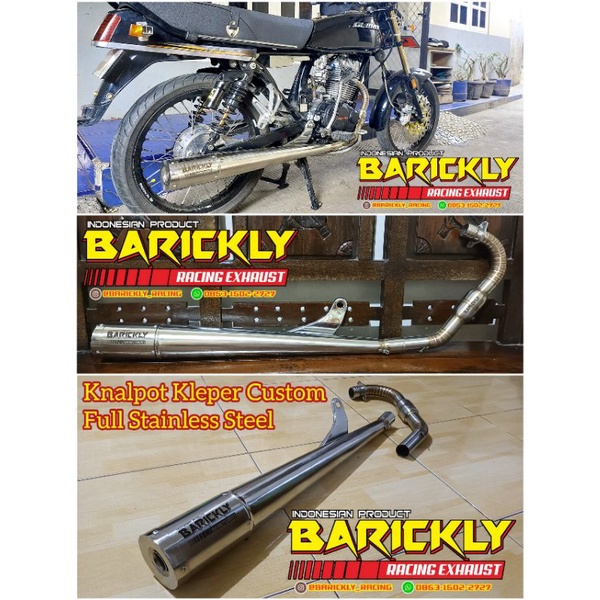 Knalpot Kleper Custom Adem Pedes CB GL 100 Tiger Tirev Scorpio Megapro Custom Original Barickly Raci