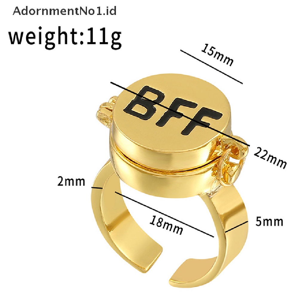 [AdornmentNo1] 2022cincin BFF Berputar Untuk Wanita Pria Tren Vintage Lucu Pasangan Buka Kecemasan Fidgets Ring Baru Spinner Perhiasan Sahabat Hadiah Keren [ID]