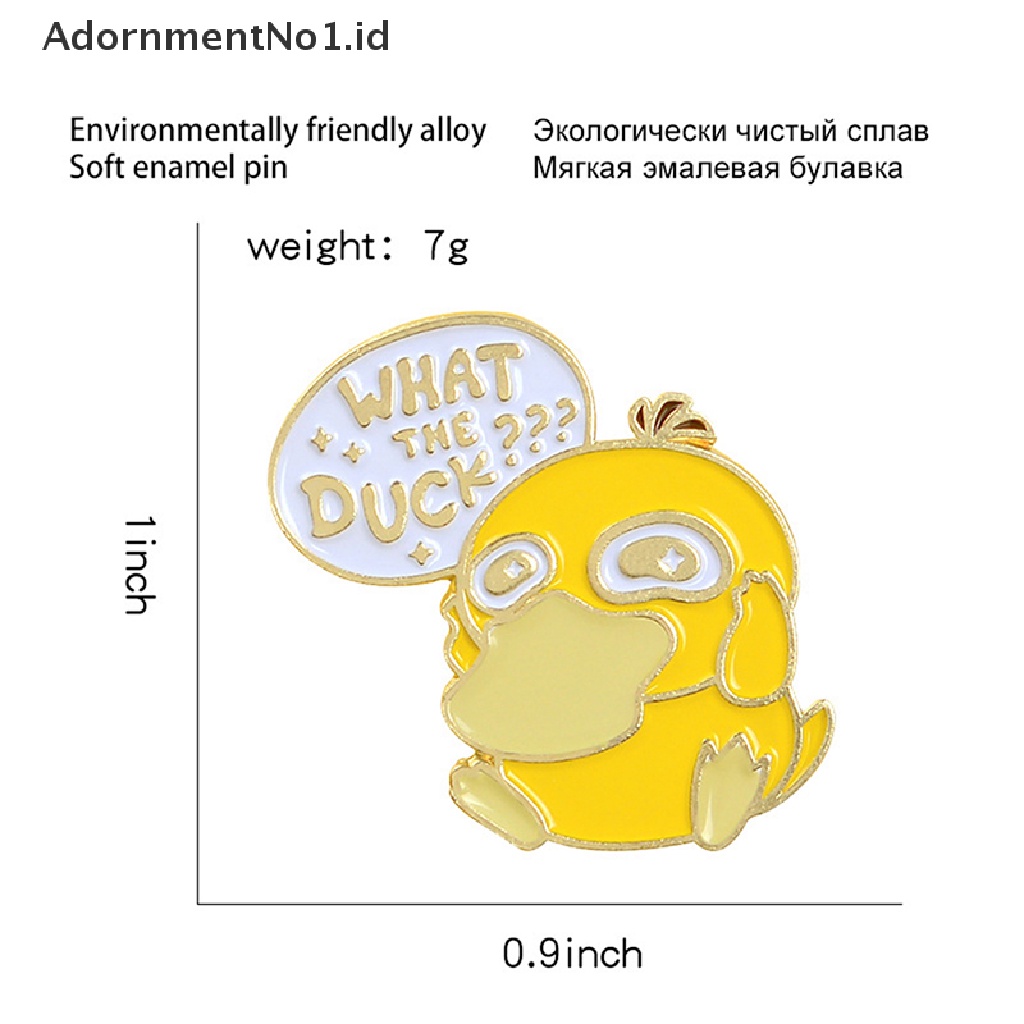 [AdornmentNo1] Bros Bebek Kuning Kecil Hewan Lucu What The Duck Cartoon Pin Enamel Brooch [ID]