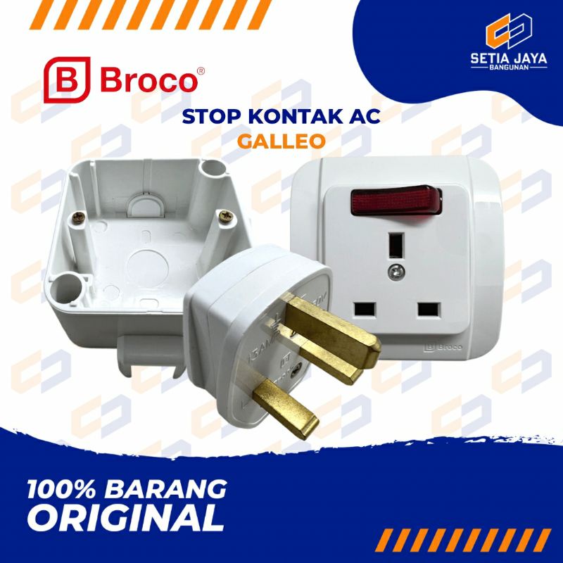 Stop Kontak / Colokan AC Set Broco Galleo / Galeo Outbow