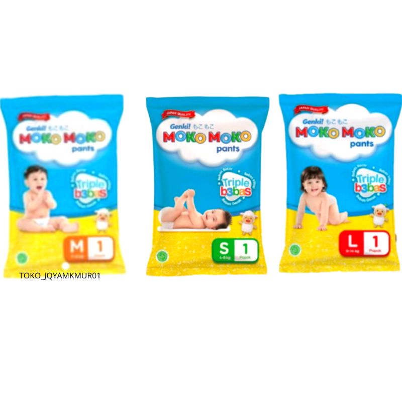 GENKI MOKO MOKO PANTS PEMPES BABY Renceng (6pcs)