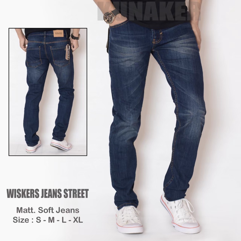 Bikers Rider Ripped - Celana Jeans Pria Sobek Lutut Ripped - Jeans Celana Panjang Hitam Pria Street 
