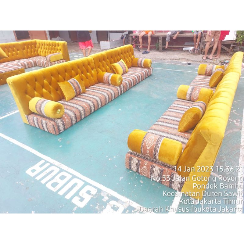 Sofa Arabian Lesehan 6 meter Kiriman Solo
