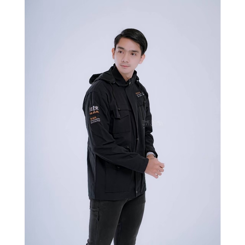 Jaket Motor Parka Pria Trucker Canvas Premium