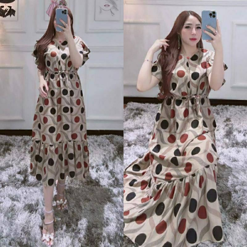 Dress Luna Motif Terbaru Wanita Dewasa Kekinian Terlaris