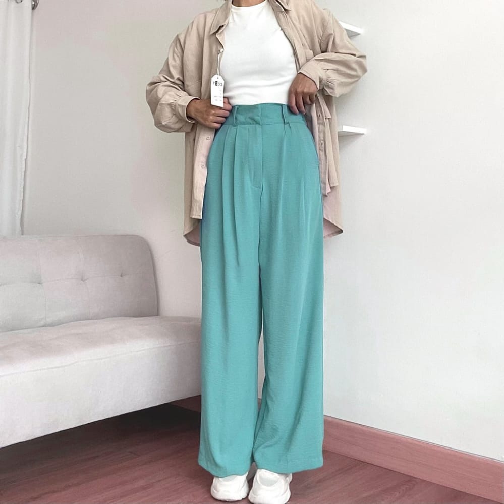 Celana Kulot Crinkle Highwaist Wanita Loose Cullote Pants Highwaist Jumbo Wanita Dewasa Premium