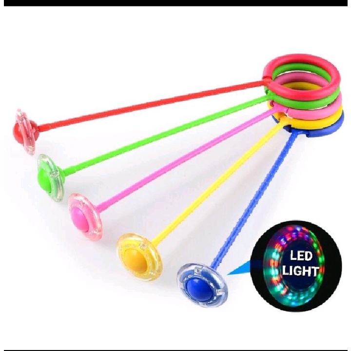 Mainan Anak Lato Lato Kaki Dengan LED Bisa Nyala - Full LED HULA HOOP KAKI