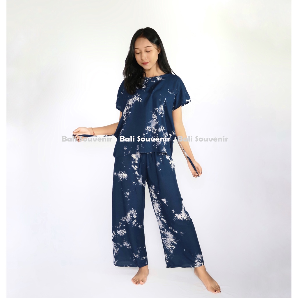 PIYAMA WANITA TIE DYE | SETELAN PANJANG TIE DYE | BAJU TIDUR TIE DYE TERLARIS