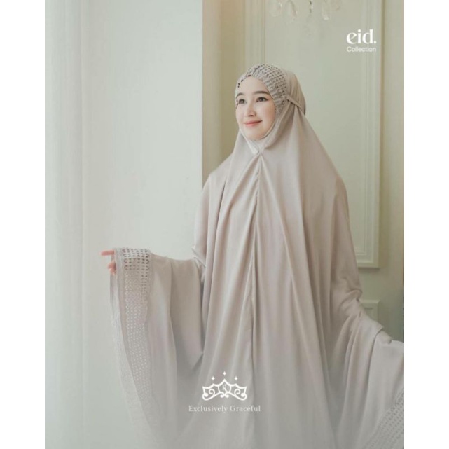 Telekung Ainun by Kazami (Mukena ori) warna water lily