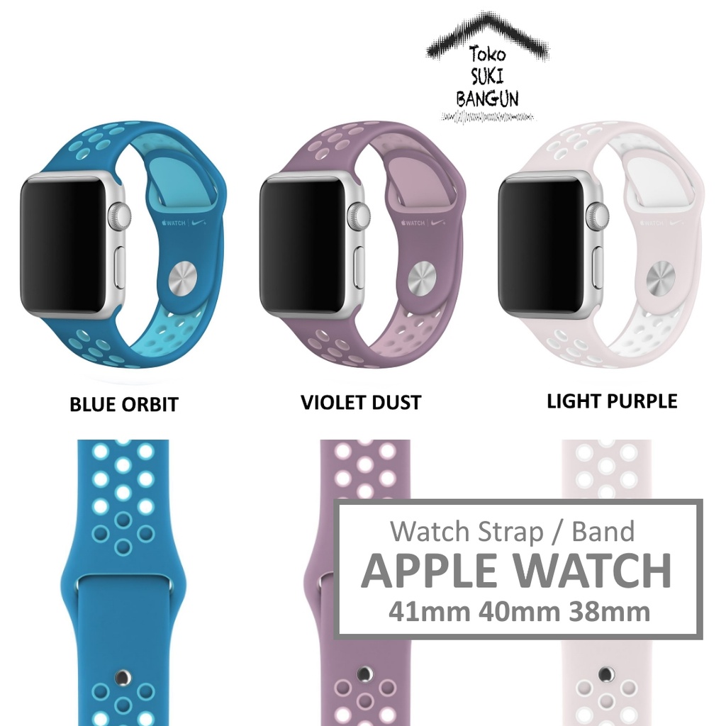 Strap Apple Watch Series 8 7 6 5 4 3 2 1 41mm 40mm 38mm TALI JAM Rubber SPORT BREATHABLE NEW MODEL