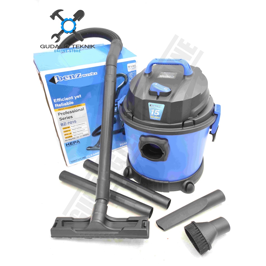 Vacuum Cleaner 15L Wet Dry BENZ BZ7015 BZ7115 / Mesin Penyedot Debu Kering Basah 15 Liter BZ 7010 7115 - Vacum Vakum Cleaner BZ-7010 BZ-BZ7115