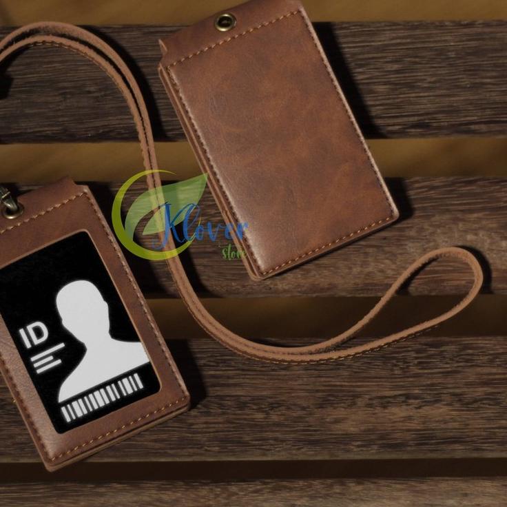 

✔ Card Holder Front Id Card Kalung Holder Name Tag Kulit Souvenir Terjangkau
