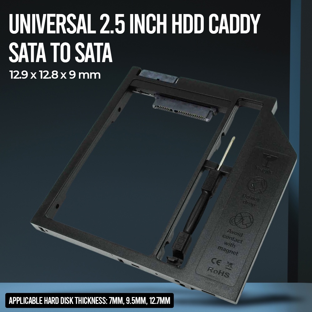 Universal 2.5 inch HDD Caddy 12.9 x 12.8 x 9mm SATA to SATA - TSR126