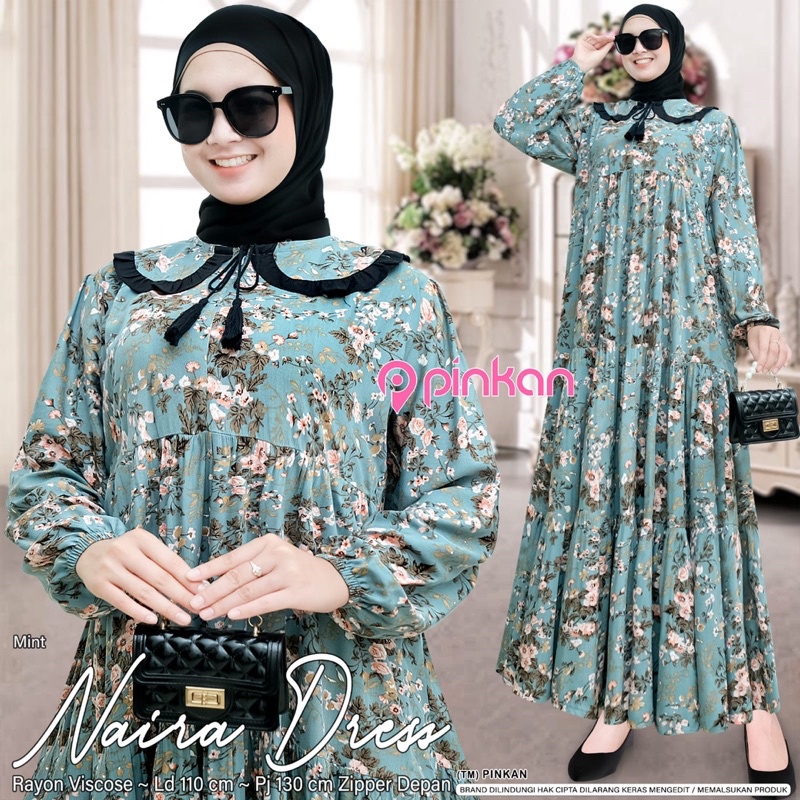 NAIRA MIDY DRESS  RAYON VIACOSE  by PINKAN