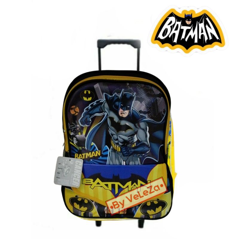 Tas ransel troli anak laki-laki sekolah SD karakter