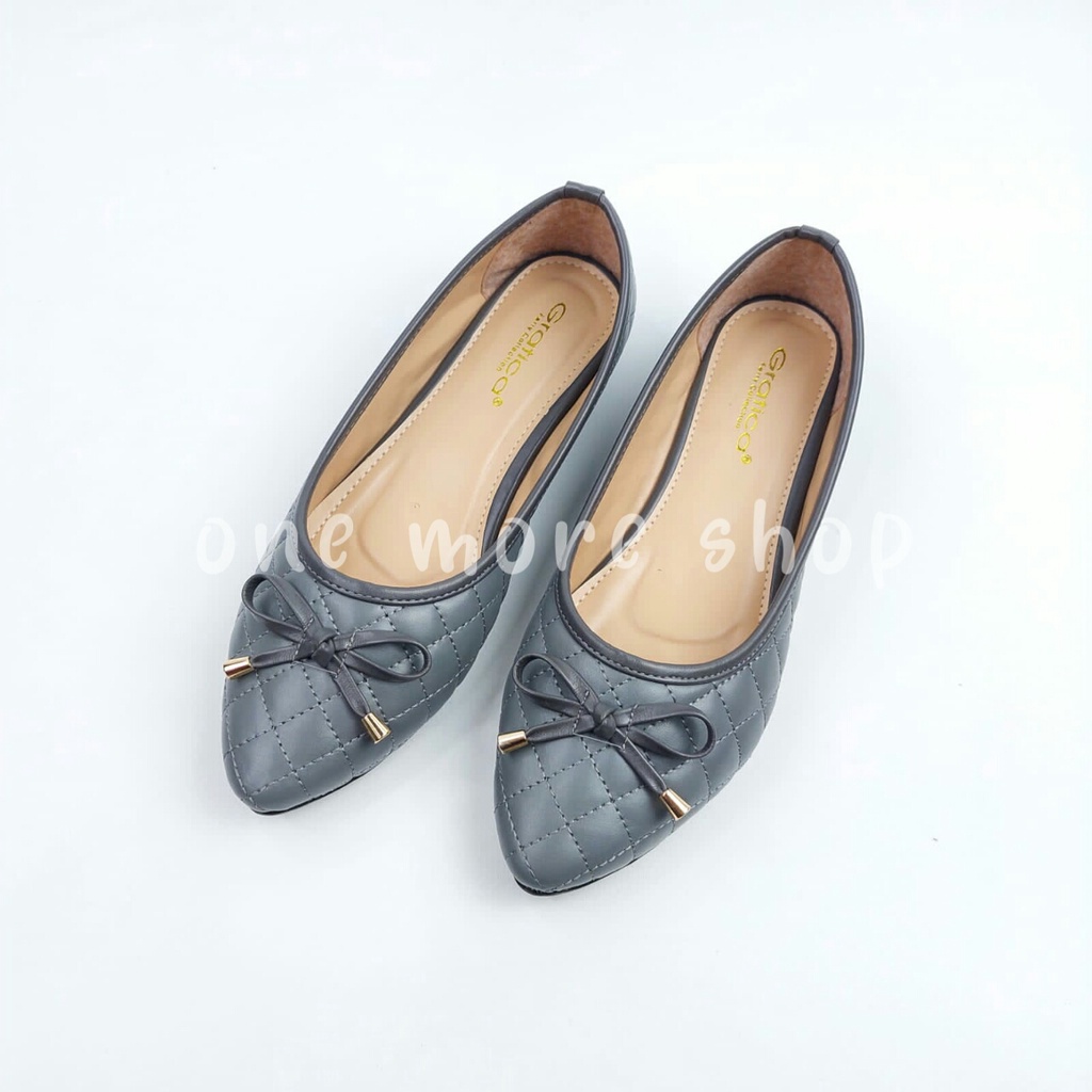 Sepatu balet flat shoes lancip pita al047