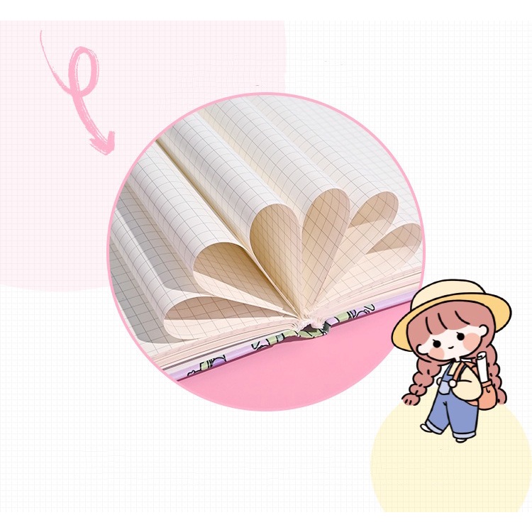 HARDCOVER HANDBOOK NOTEBOOK BINDER NOTEBOOK LUCU CARTOON DIARY MINIBOOK MEMO KECIL BUKU MEMO LUCU MEMO JOURNALING BOOK SCRAPBOOK MOTIF KARTUN ALA KOREA @banyak