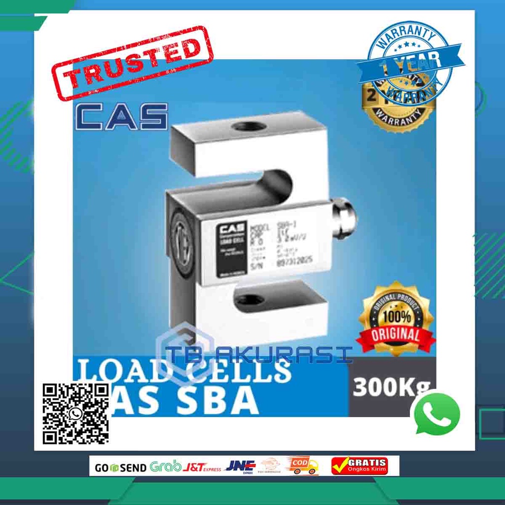 LOAD CELL TIMBANGAN DIGITAL CAS SBA 300KG/ LOAD CELL S 300KG New Original Garansi