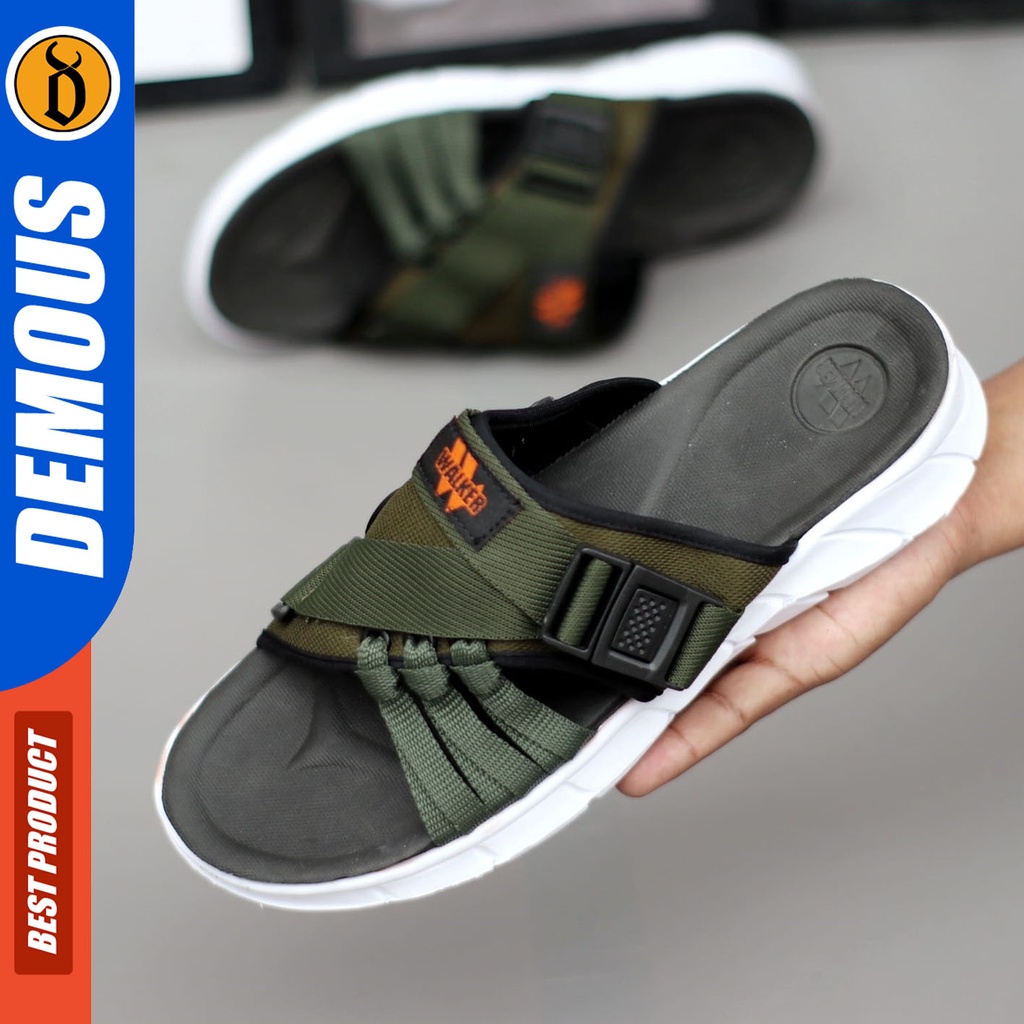 DEMOUS Giannis - Sandal Slide Pria Sendal Casual Distro Terbaru