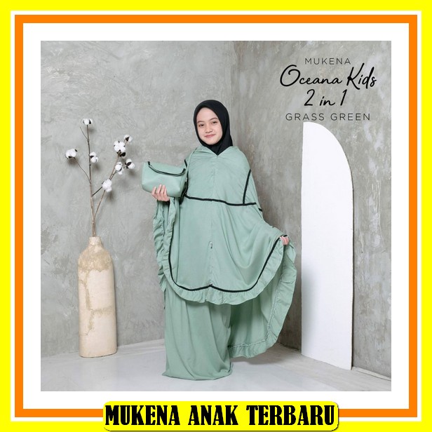 (Mukena Anak | Treveling | Termurah | Bahan Adem) Aimara Mukena Kids By Raqumi Hijab Mukena Anak Tra