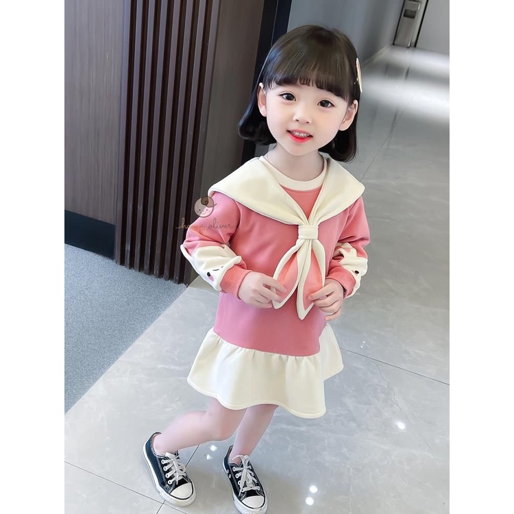 HappyOliver PASSWORD DRESS BUNNY SYAL Dress Sweater 1 - 7 Tahun Baju Anak BerKualitas