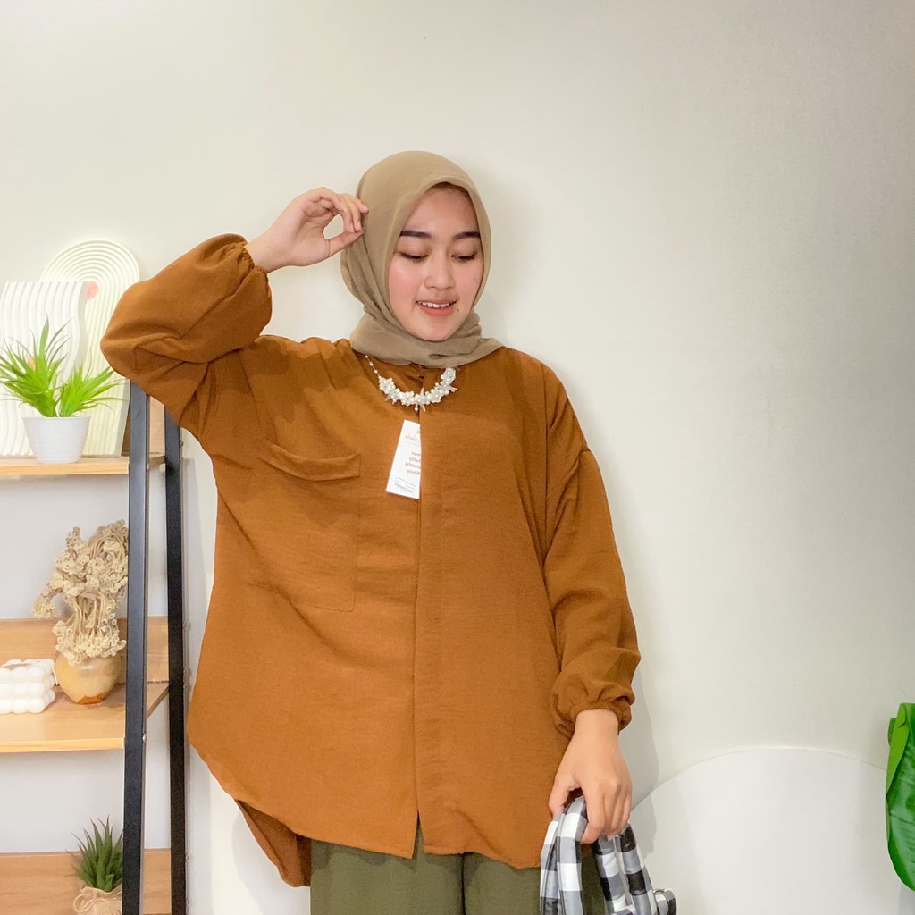 CAMELIA BLOUSE CRINCLE AIRFLOW LD110 - KEMEJA BASIC WANITA