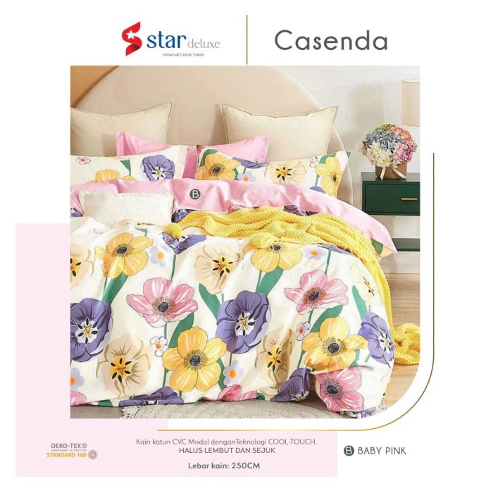 Srab Sprei Katun Anti Geser 180X200X50 180X200X35 Bahan Katun Cvc