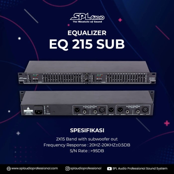 EQUALIZER SPL AUDIO EQ 215 SUB EQUALIZER SPL AUDIO EQ-215 SUB