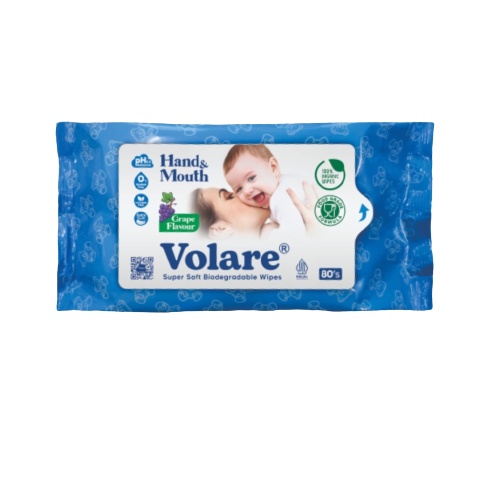 TISU BASAH VOLARE HAND&amp;MOUTH 80 SHEET