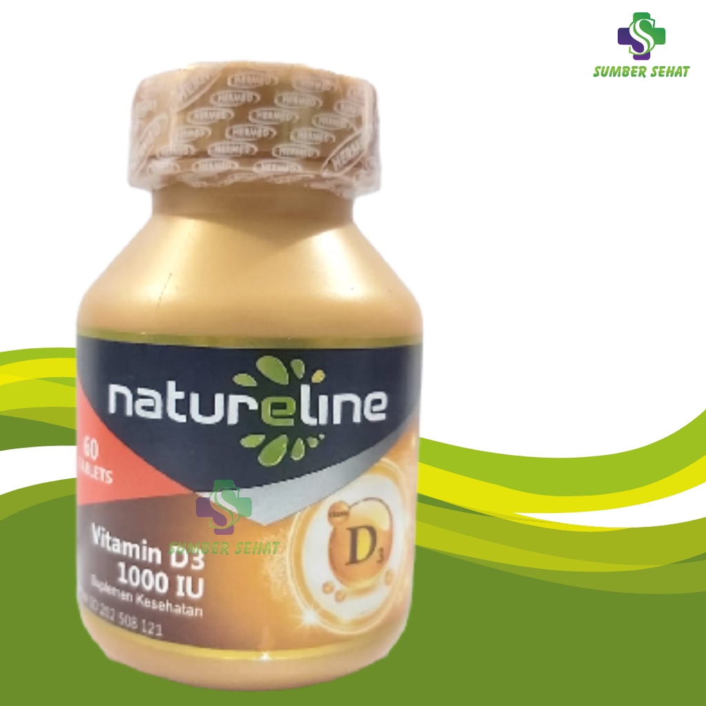 NATURELINE VITAMIN D3 1000 IU BOTOL 60 TABLET