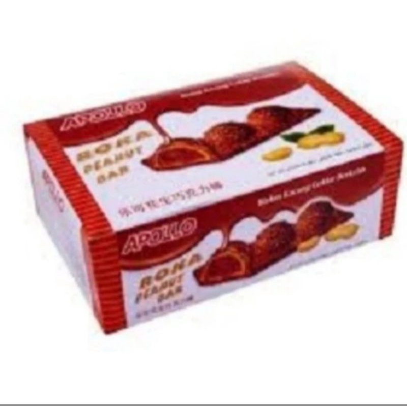 APOLLO ROKA PEANUT BAR WAFFER | WAFFER KACANG + KRIM COKELAT 24x18 gr