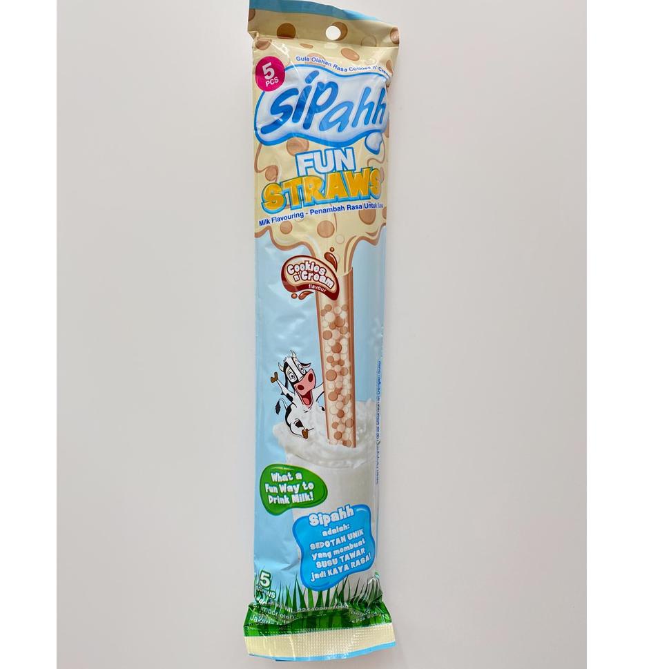 

#Sale ー Sipahh Fun Straw Pack 5's (Cookies & Cream) ❥