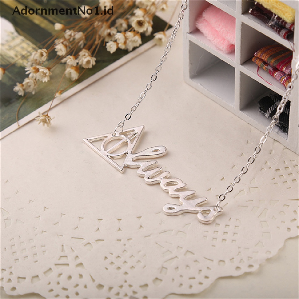 [AdornmentNo1] Kalung Rantai Liontin Harry Potter Death Hollow Always Untuk Perhiasan Pria Wanita [ID]