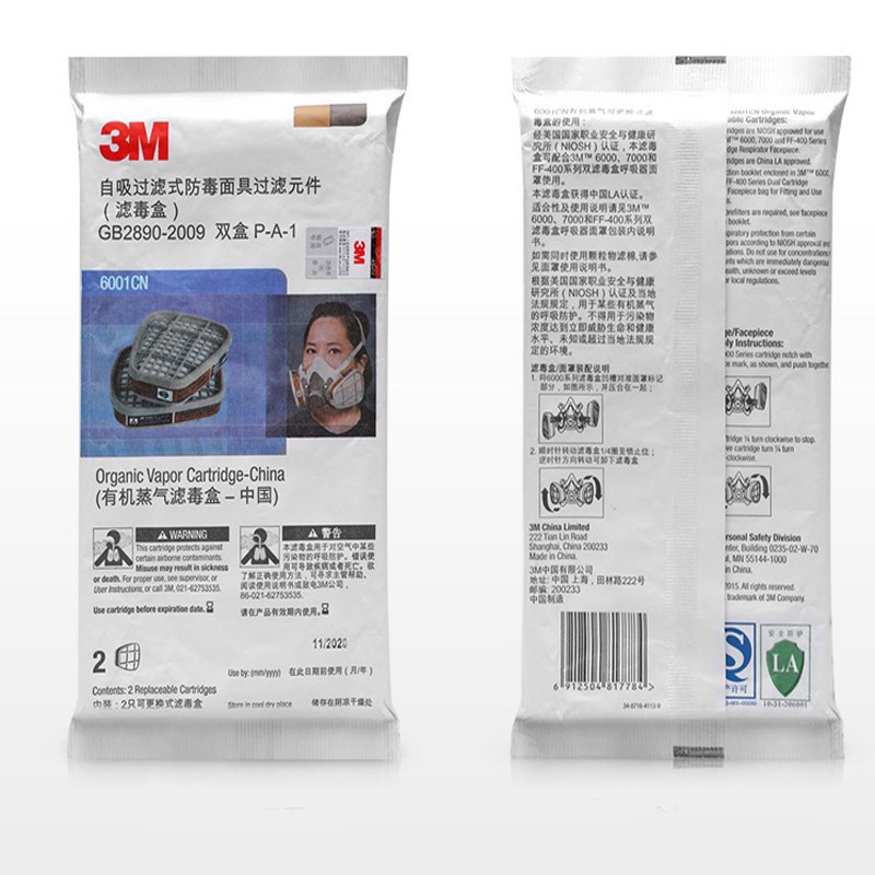 ISI Filter Refill 3M 6001CN Catridge mask Masker 3M 6001 Organic Carbon Respirator 6001N