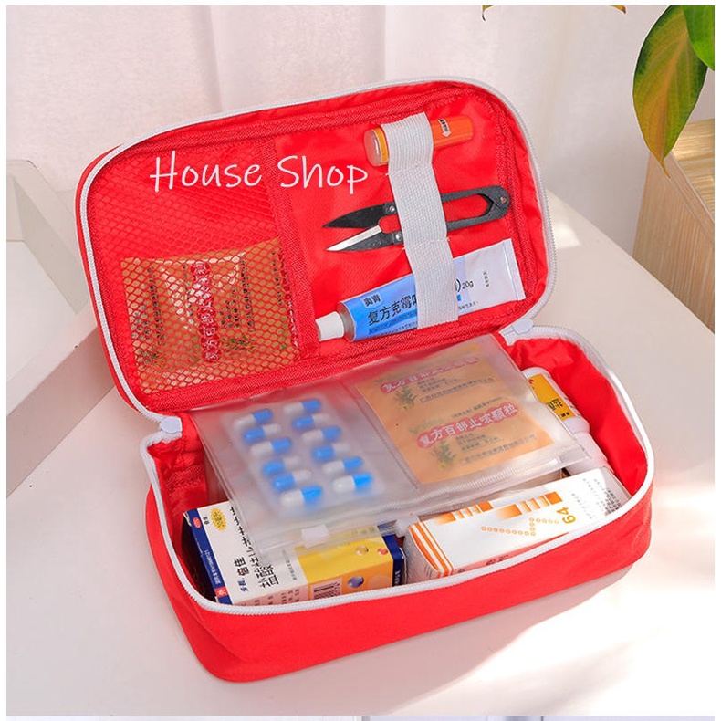 HS-0217 Tas Obat P3K-Pouch Tas Obat P3K Travel-Tempat Penyimpanan Obat Organizer