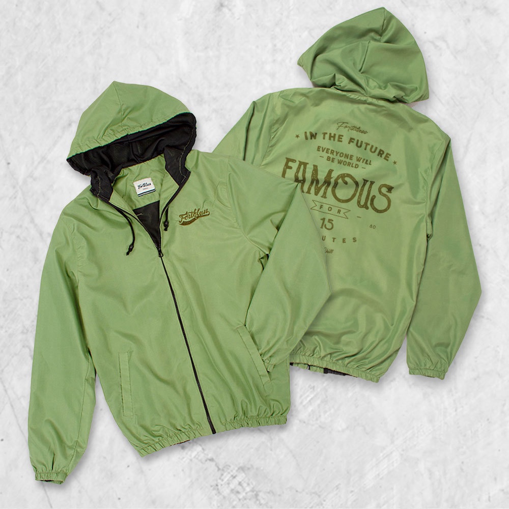 FORTGLASS Windbreaker FAMOUS Outerwear Unisex Windbreaker Jaket Pria