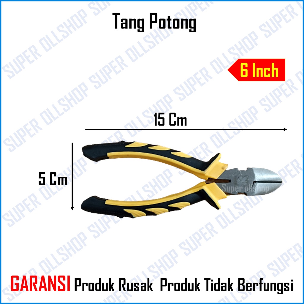 Tang Potong Blister Diagonal Pliers 6 Inch / Tang Potong Kawat Kupas Kabel Listrik Kecil Mini